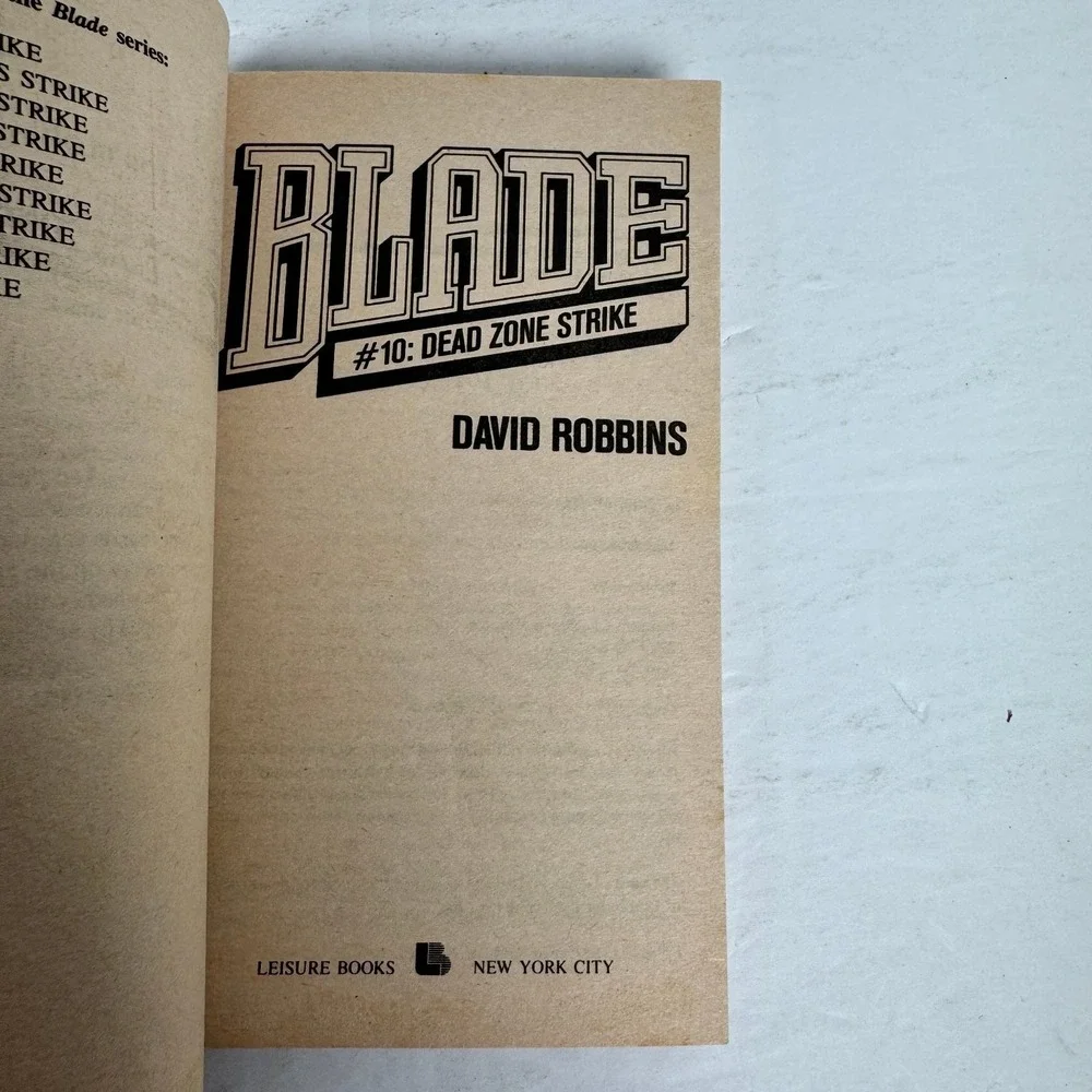 Blade #10 Dead Zone Strike David Robbins 1990 Post-Apocalyptic Leisure Books